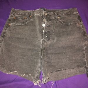 Faded black Utility shorts